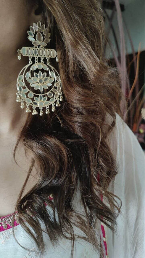 Spaghetti White Sharara Set